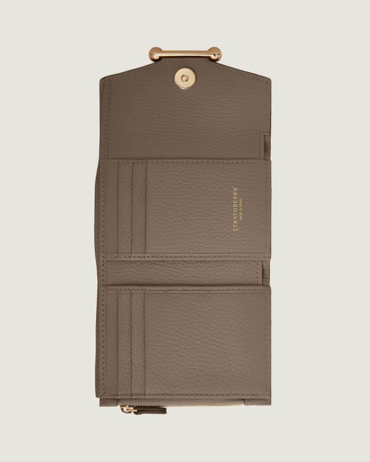 Mosaic Trifold Wallet Strathberry Wallets Taupe Women