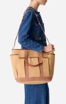 Multi-Pocket Tote Bags Multi-Pocket L Zipped Cabas Tote Shoulder And Cross-Body Carry, Zip Closure Cappuccino Vanessa Bruno Women - Image 2