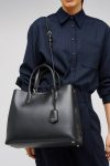 Muse Three Pocket Day Bag Oroton Work Black Womne - Image 3