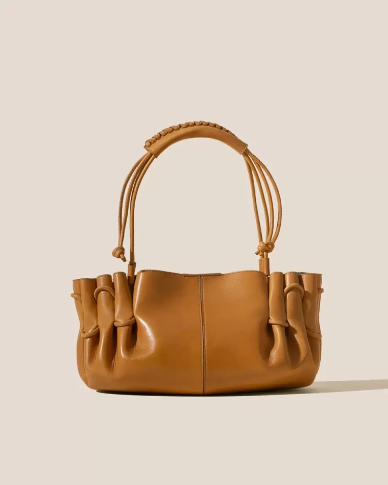 Mustard Arta - Pleated Shoulder Bag Women Shoulder Bags Hereu