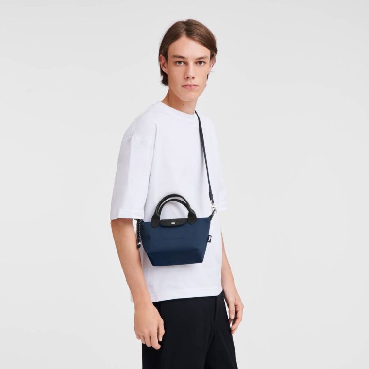 Navy Women Le Pliage Energy Xs Handbag Navy - Recycled Canvas Longchamp Mini Bags