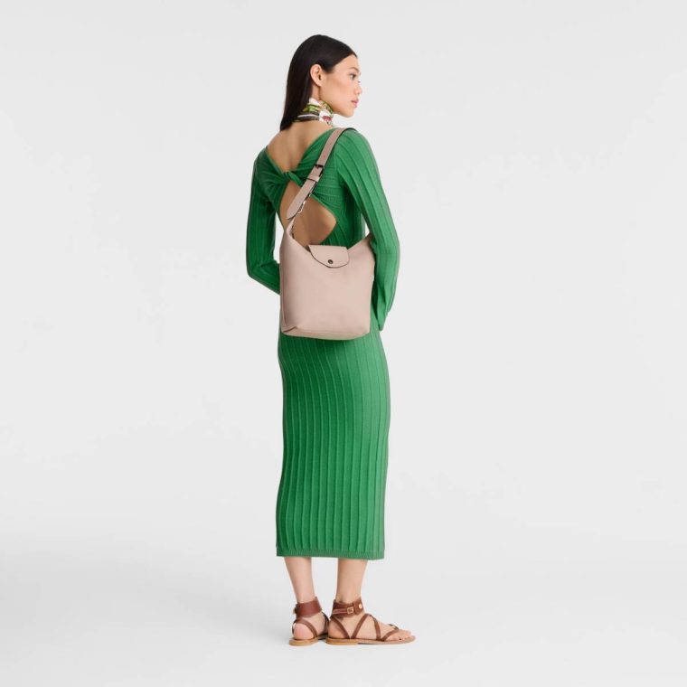 Nude Le Pliage Xtra M Shoulder Bag Nude - Leather Leather Bags Women Longchamp - Image 2