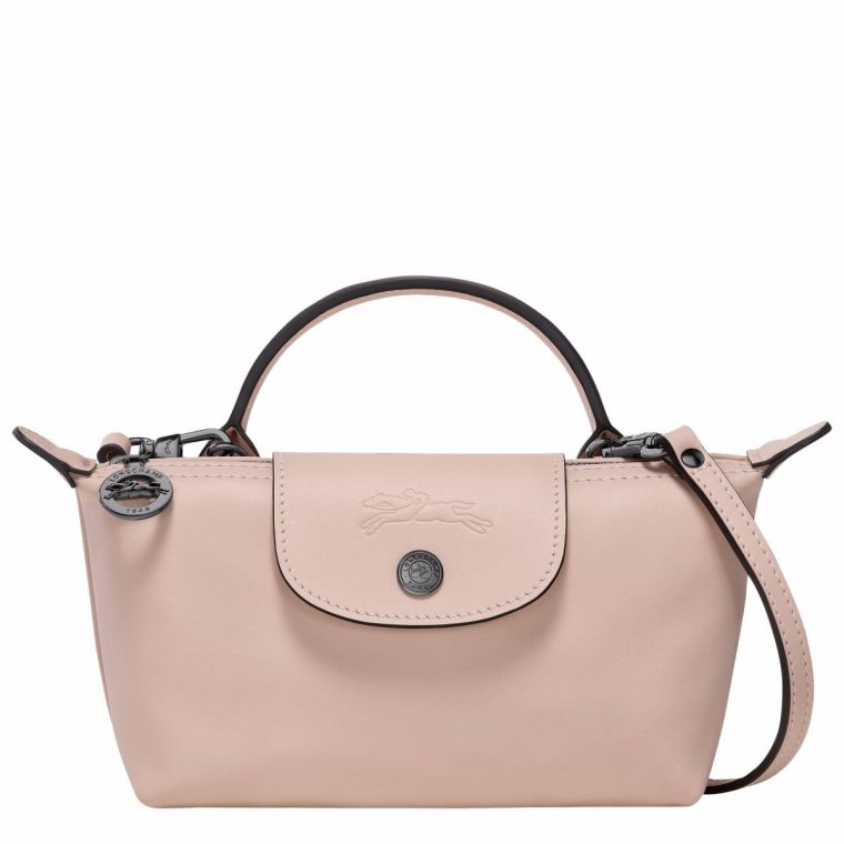 Nude Leather Bags Women Le Pliage Xtra Xs Pouch Nude - Leather Longchamp