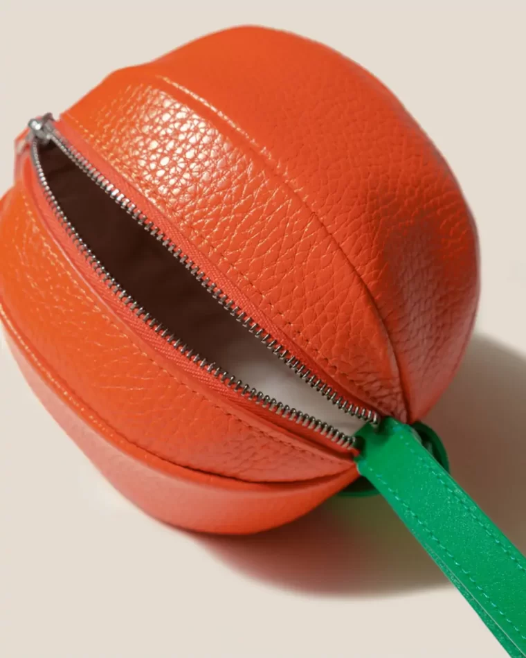 Orange Hereu Taronja Purse - Orange-Shaped Leather Coin Purse Men Small Leather Goods - Image 3