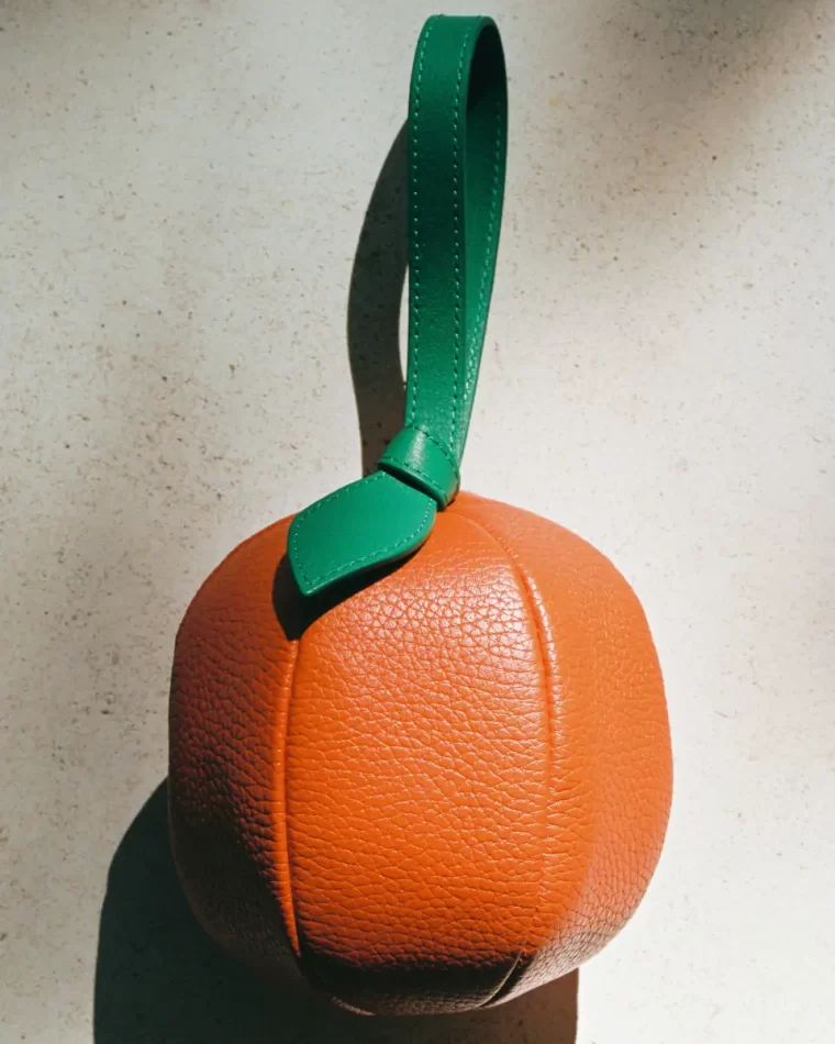 Orange Hereu Taronja Purse - Orange-Shaped Leather Coin Purse Men Small Leather Goods