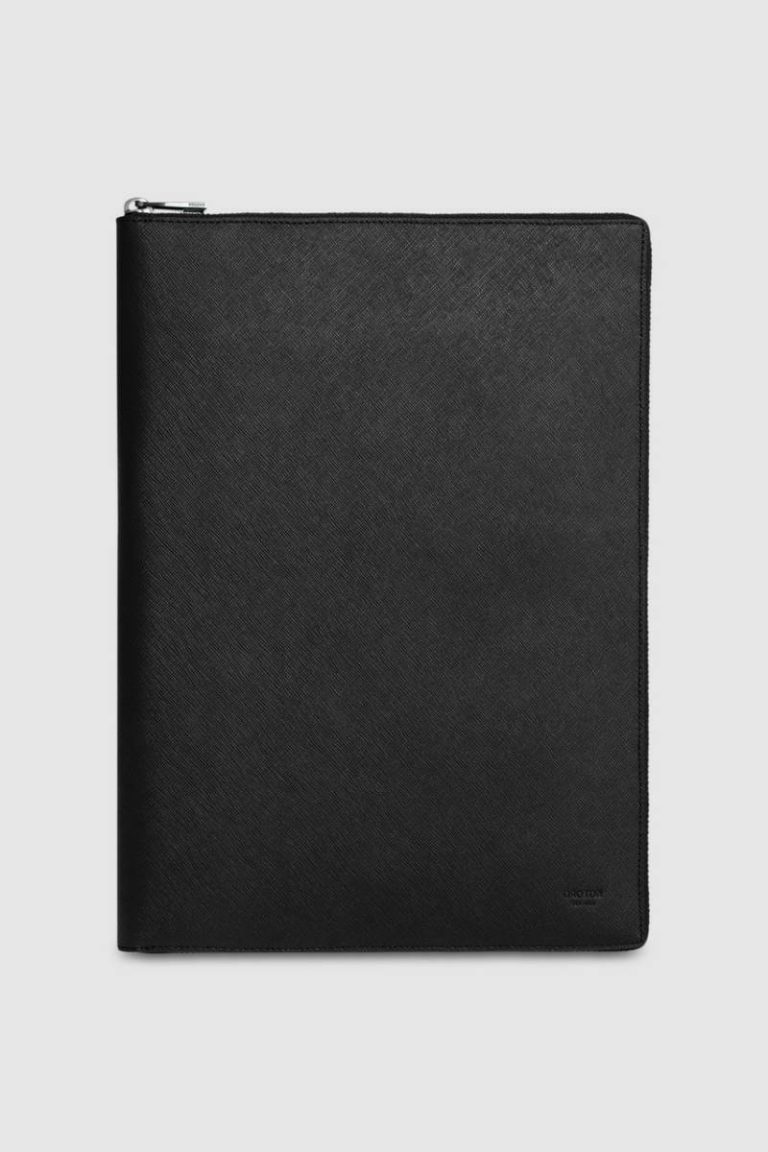 Oroton Eton A4 Zip Folio Folios Men Black