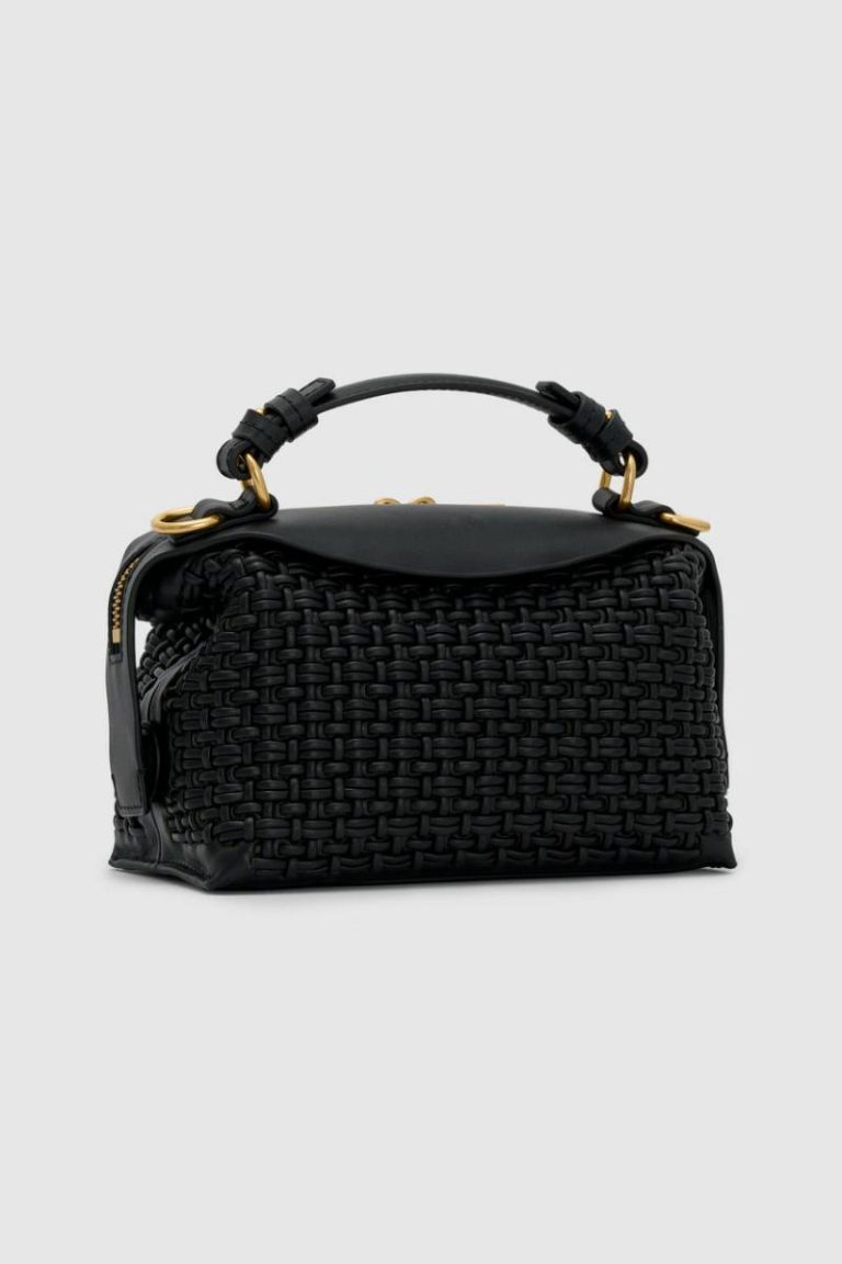 Oroton Mica Workmanship Mini Bowler Black Womne Crossbody - Image 5