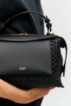 Oroton Womne Black Crossbody Mica Workmanship Small Bowler - Image 4