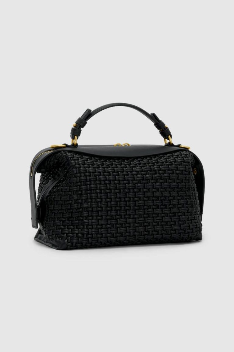 Oroton Womne Black Crossbody Mica Workmanship Small Bowler - Image 5