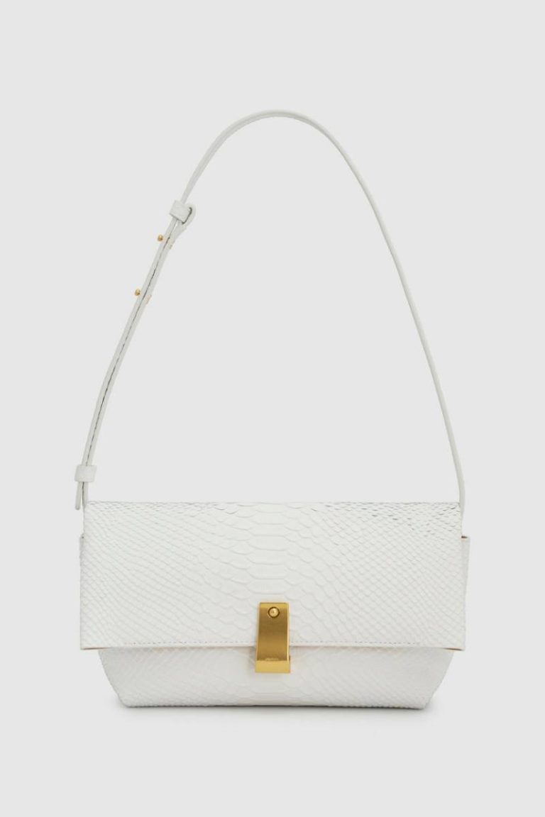 Oroton Womne Paper White Etta Texture Clutch Clutches