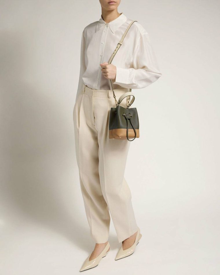 Osette Women Khaki/Caramel/Diamond Strathberry Totes & Top Handle Bags