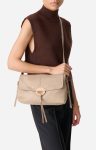 Othilia Leather Flap Bag 100% Lamb Leather Women Greige Vanessa Bruno Crossbody Bags - Image 2