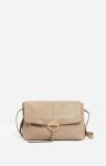 Othilia Leather Flap Bag 100% Lamb Leather Women Greige Vanessa Bruno Crossbody Bags