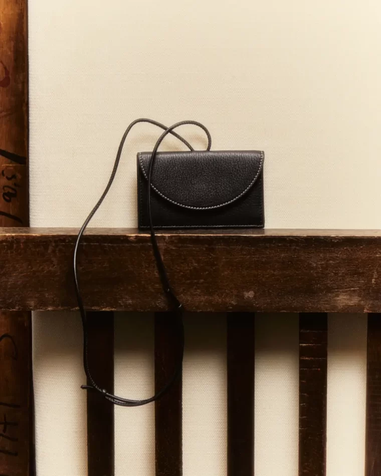 Penjat - Leather Wallet With Strap Men Hereu Black Small Leather Goods - Image 2