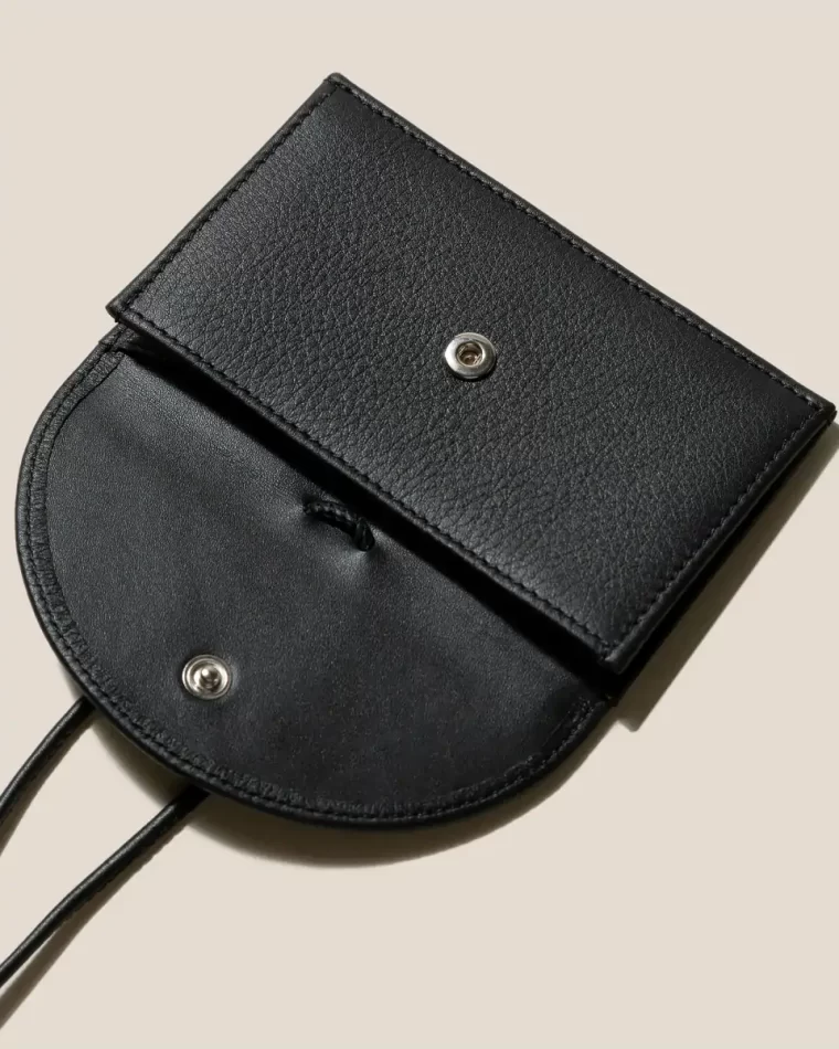 Penjat - Leather Wallet With Strap Men Hereu Black Small Leather Goods - Image 3