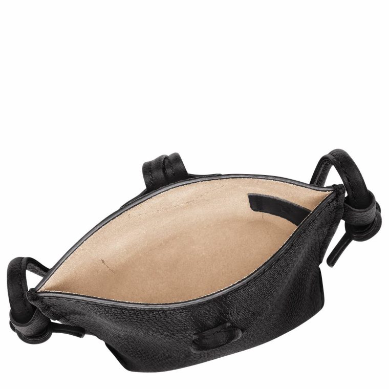 Phone Cases Longchamp Black Women Le Roseau Phone Case Black - Leather - Image 5