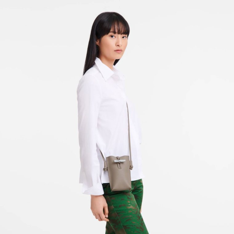 Phone Cases Longchamp Clay Le Roseau Phone Case Clay - Leather Women - Image 2