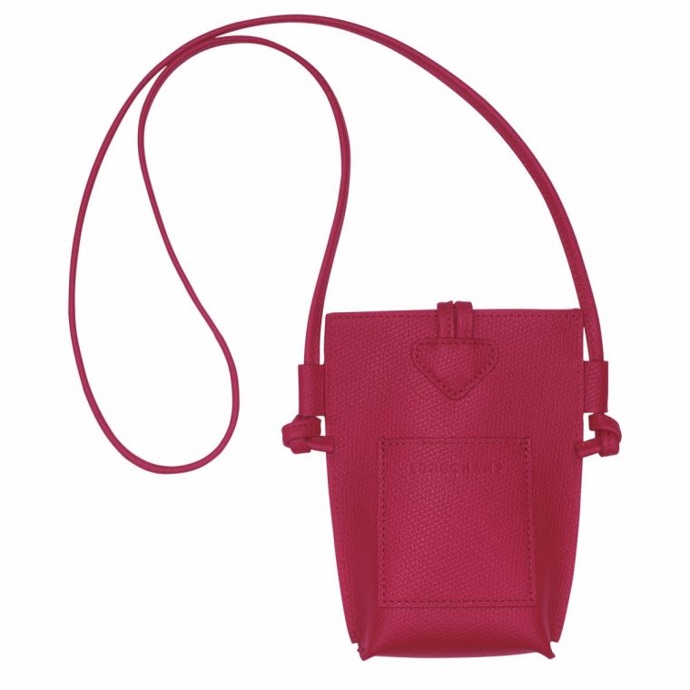 Phone Cases Longchamp Women Le Roseau Phone Case Beetroot - Leather Beetroot - Image 4