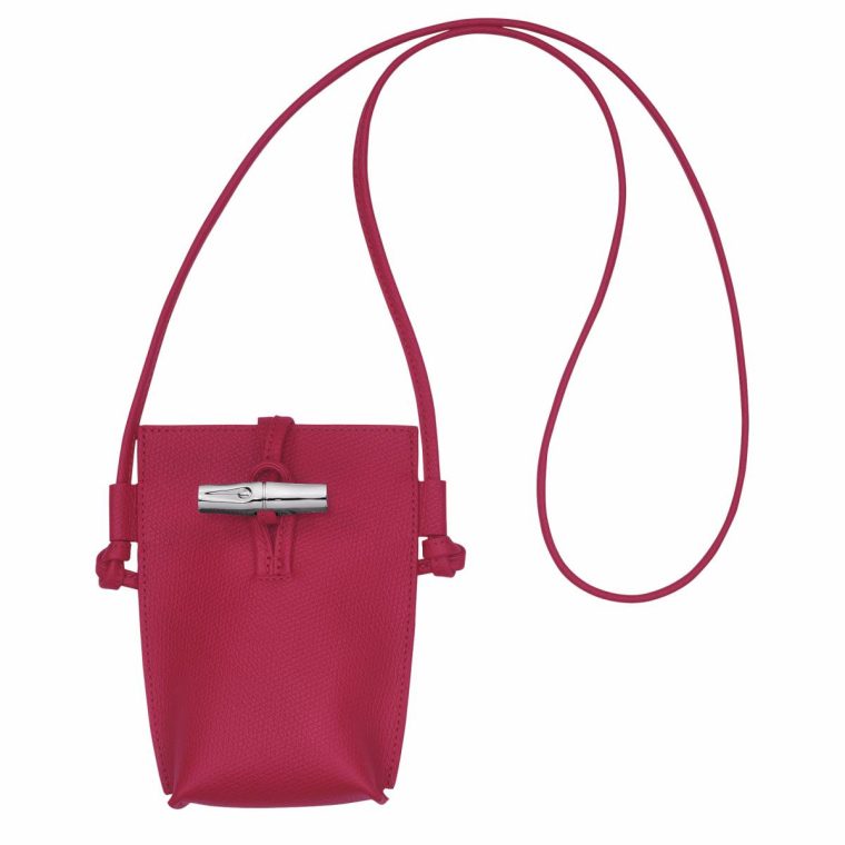 Phone Cases Longchamp Women Le Roseau Phone Case Beetroot - Leather Beetroot