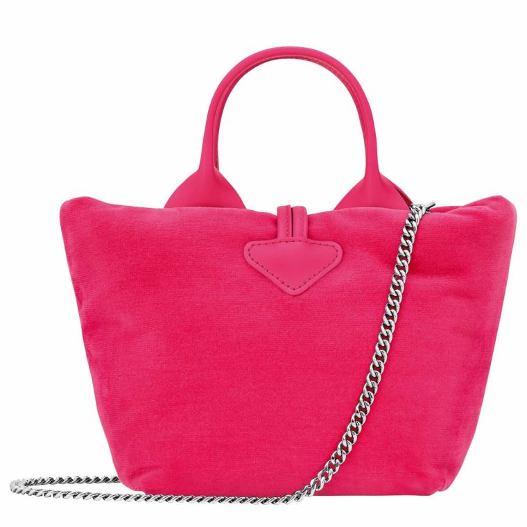 Pink Mini Bags Longchamp Le Roseau Xs Handbag Pink - Canvas Women - Image 4