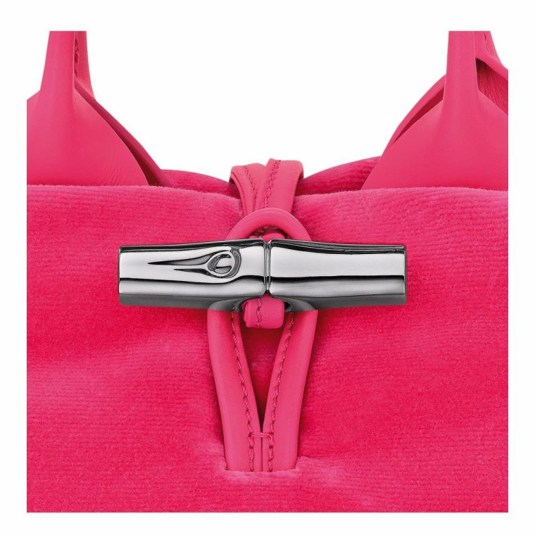 Pink Mini Bags Longchamp Le Roseau Xs Handbag Pink - Canvas Women - Image 5