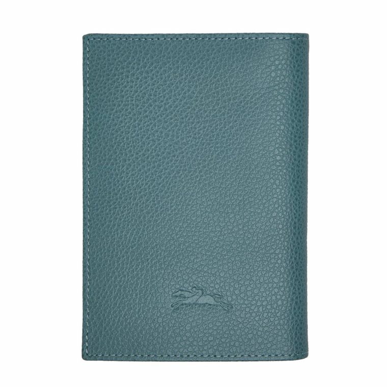 Pouches & Cases Longchamp Eucalyptus Le Foulonné Passport Cover Eucalyptus - Leather Women - Image 2