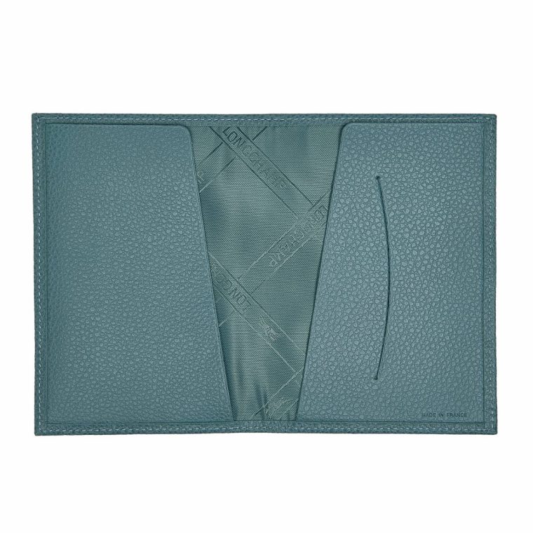 Pouches & Cases Longchamp Eucalyptus Le Foulonné Passport Cover Eucalyptus - Leather Women - Image 3