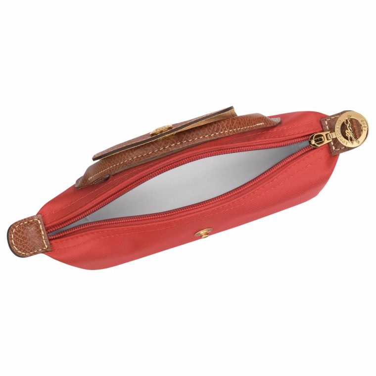 Pouches & Cases Tomato Women Longchamp Le Pliage Original Pouch With Handle Tomato - Recycled Canvas - Image 4