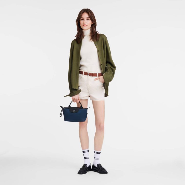 Pouches & Cases Women Longchamp Le Pliage Energy Pouch Navy - Recycled Canvas Navy