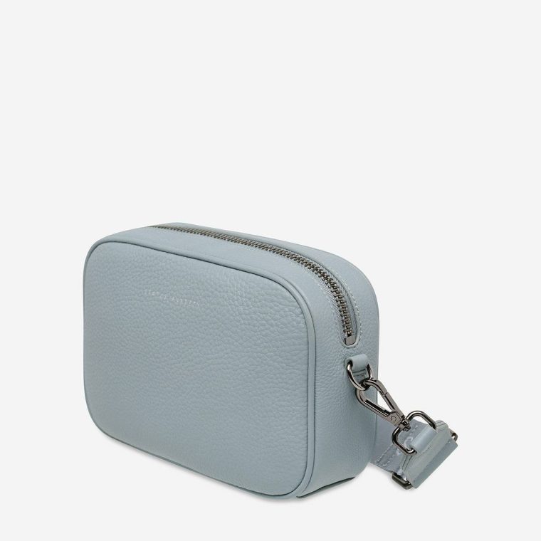 Powder Blue Crossbody Plunder Bag With Webbed Strap - Powder Blue Status Anxiety Women - Image 3