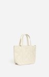 Quilted Matte Leather S Zipped Cabas Tote Hand Or Crossbody Carry, Zip Closure Sand / Chalk Vanessa Bruno Women Quilted Tote Bags - Image 2