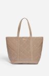 Quilted Tote Bags Quilted Matte Leather M Zipped Cabas Tote Shoulder Carry, Zip Closure Women Mastic Vanessa Bruno