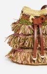 Raffia Bucket Bag In Raphia Vanessa Bruno Multico / Yellow Women Bucket Bags - Image 2
