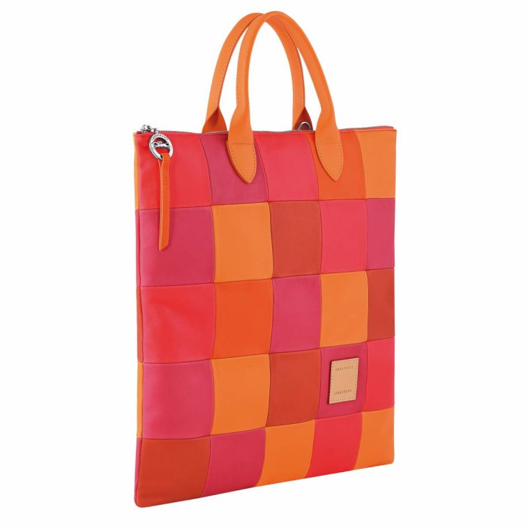 Re-Play L Handbag Carrot - Leather Women Longchamp Carrot Leather Bags - Image 3
