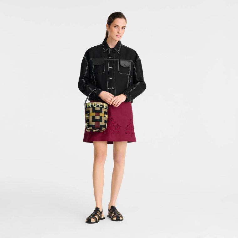 Re-Play Xs Bucket Bag Ginger/Black - Canvas Ginger/Black Women Longchamp Mini Bags - Image 2