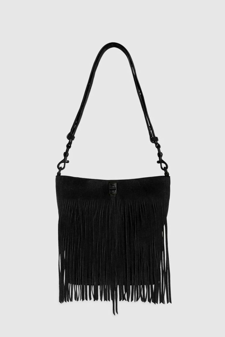 Rebecca Minkoff Darren Bucket With Fringe Bucket Bag Black Women