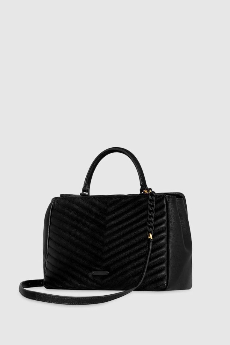 Rebecca Minkoff Edie Large Top Handle Shoulder Women Shoulder Bag Black - Image 2