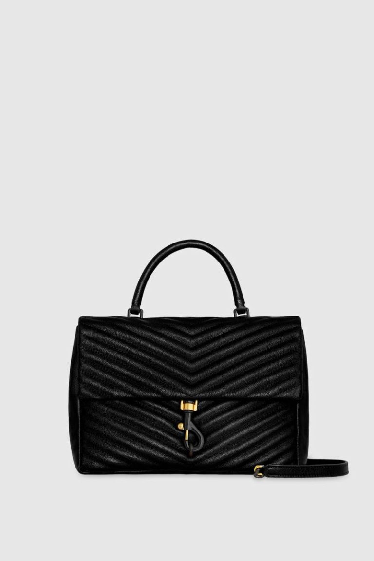 Rebecca Minkoff Edie Large Top Handle Shoulder Women Shoulder Bag Black