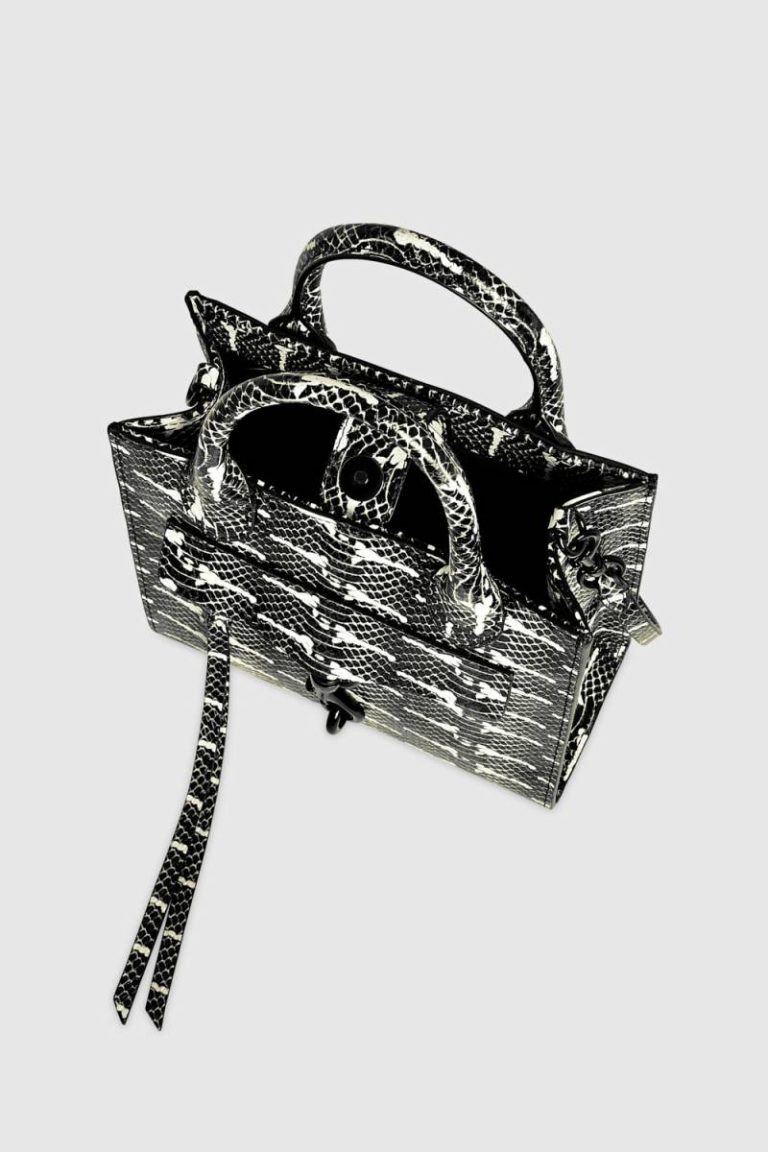 Rebecca Minkoff Megan Mini Tote Tote Bag Black-White Women - Image 3