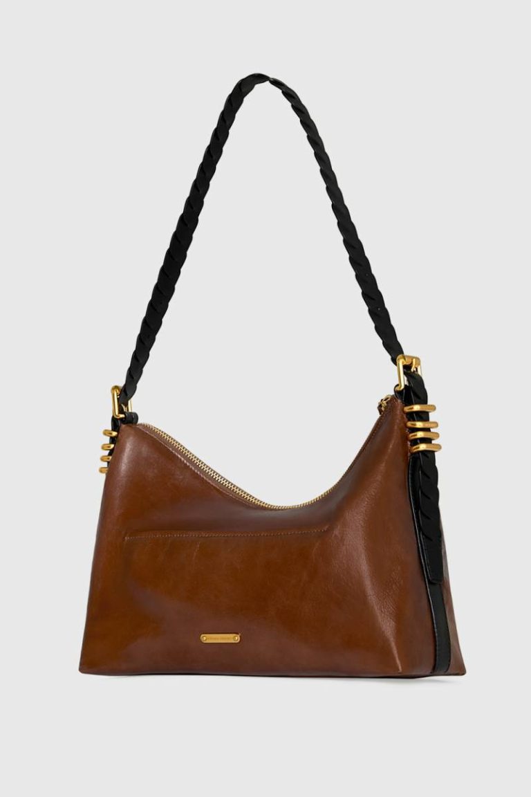 Rebecca Minkoff Tawny-Black Women Shoulder Bag Buckle Up Twist Strap Shoulder - Image 2