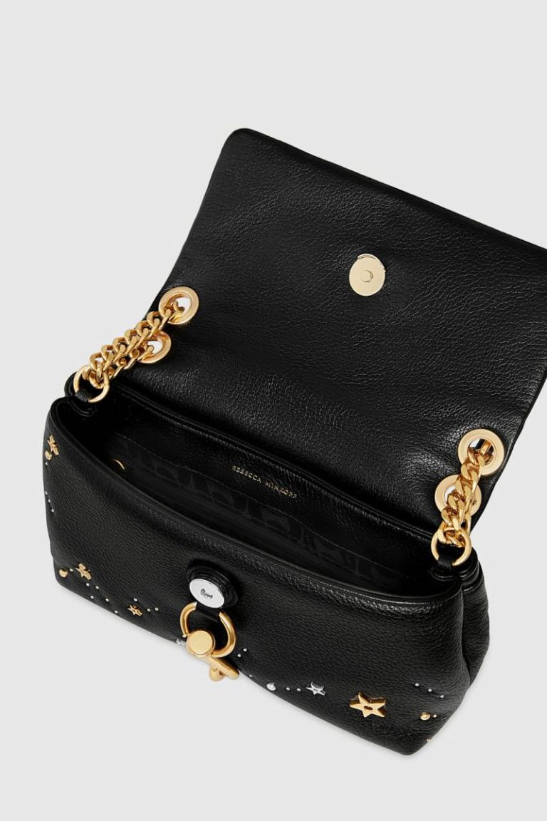 Rebecca Minkoff Women Black-Multi Edie Crossbody With Celestial Studs Crossbody Bag - Image 3