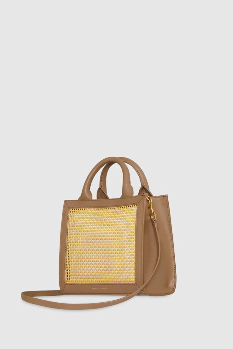 Rebecca Minkoff Women Crossbody Bag Natural-Straw-Saddle Megan Mini Tote - Image 2
