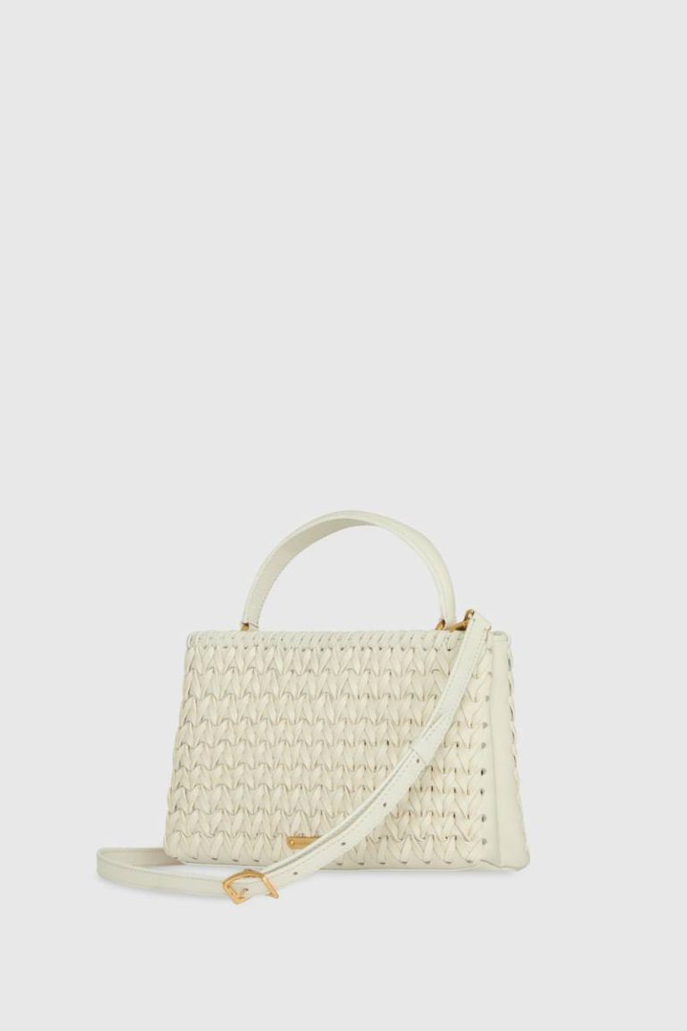 Rebecca Minkoff Women Top Handle Bag Porcelain Megan Woven Top Handle - Image 2
