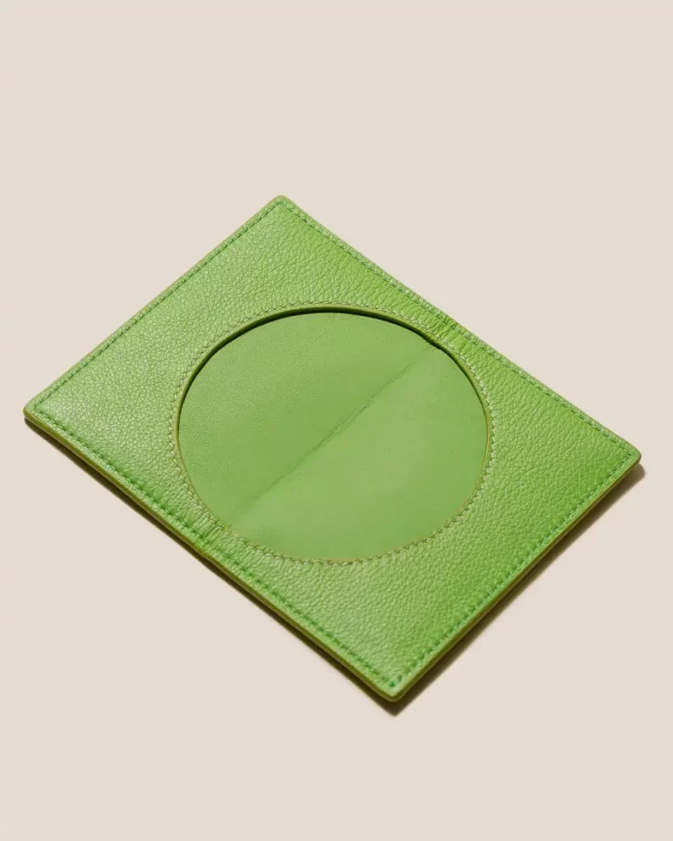 Rodona - Foldable Leather Card Holder Hereu Small Leather Goods Lime Men - Image 3