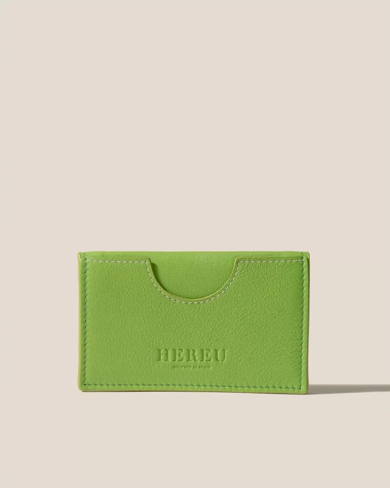 Rodona - Foldable Leather Card Holder Hereu Small Leather Goods Lime Men