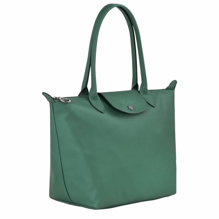 Sage Leather Bags Le Pliage Xtra M Tote Bag Sage - Leather Longchamp Women - Image 3
