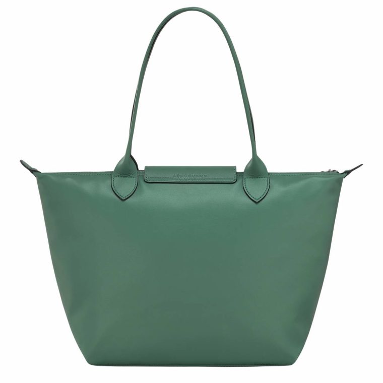 Sage Leather Bags Le Pliage Xtra M Tote Bag Sage - Leather Longchamp Women - Image 4