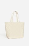 Sand / Chalk Vanessa Bruno Quilted Matte Leather M Zipped Cabas Tote Shoulder Carry, Zip Closure Women Quilted Tote Bags - Image 2