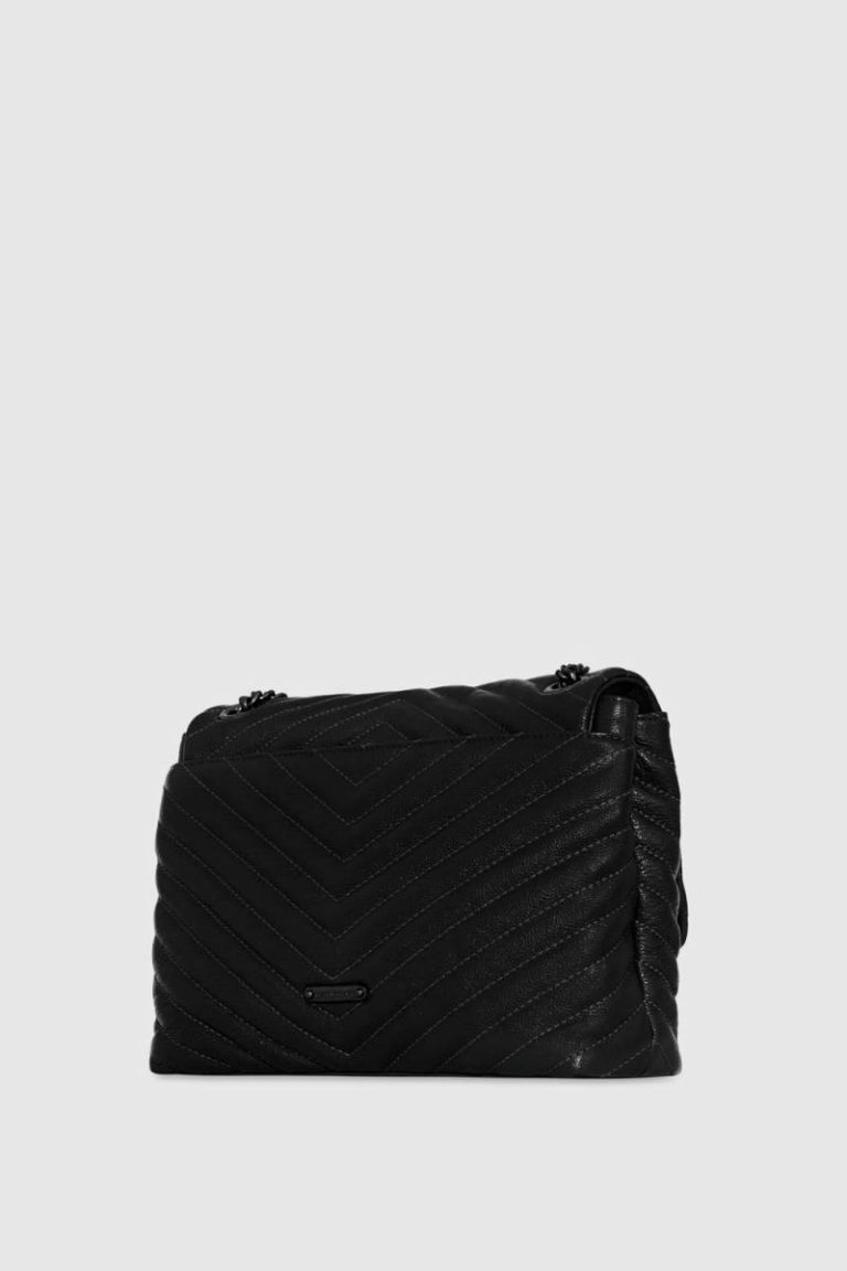 Shoulder Bag Black-Black-Shellac Women Rebecca Minkoff Edie Flap Shoulder Bag - Black - Image 2