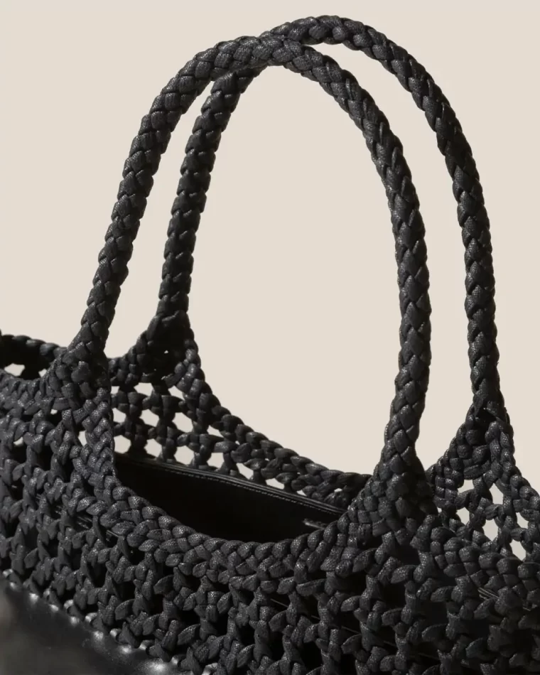 Shoulder Bags Elma - Braided Top Shoulder Bag Black Hereu Women - Image 3